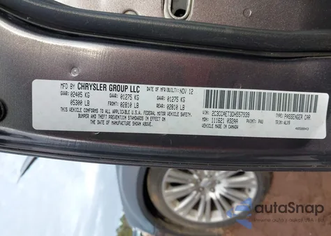 2013 Chrysler 300C from USA, damaged, VIN 2C3CCAET3DH557939